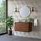 James Martin Vanities 35.4'' Single Vanity, Mid-Century Wlnt, Champagne Brass Base w/ Charcoal Black Composite Stone Top 805-V35.4-W-CB-CH - alternate 4